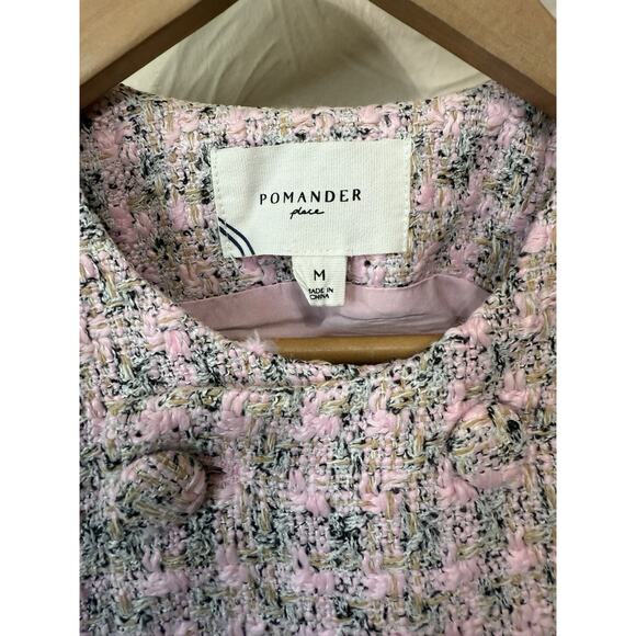 TUCKERNUCK Pomander Place Etherial Pink Tweed Bianca Dress NWT Size Medium - Picture 6 of 8